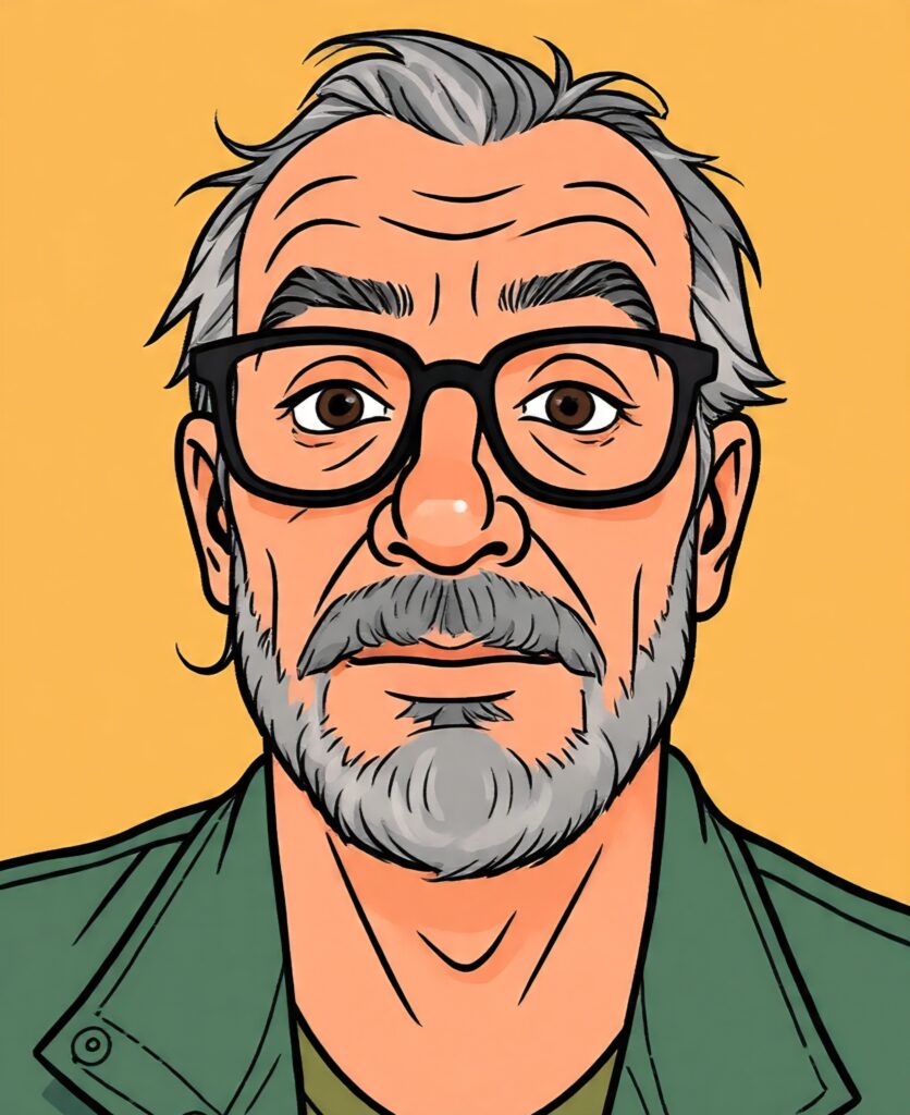 Cartoon face of the editor