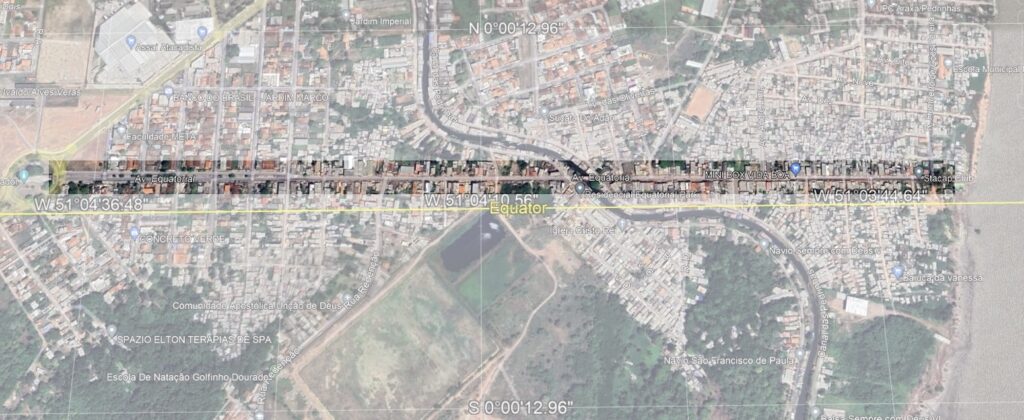 Google Earth image of Avenue Equatorial in Macapá, Brazil