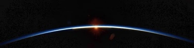 Sunrise over Earth, as seen from space.